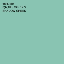 #88C4B1 - Shadow Green Color Image