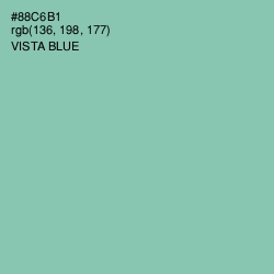#88C6B1 - Vista Blue Color Image
