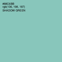 #88C6BB - Shadow Green Color Image