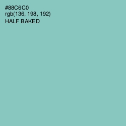#88C6C0 - Half Baked Color Image
