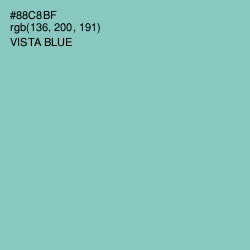 #88C8BF - Vista Blue Color Image