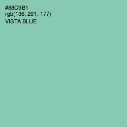 #88C9B1 - Vista Blue Color Image