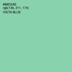 #88D3AE - Vista Blue Color Image