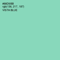 #88D9BB - Vista Blue Color Image