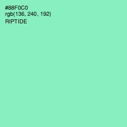 #88F0C0 - Riptide Color Image