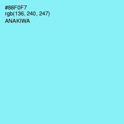 #88F0F7 - Anakiwa Color Image