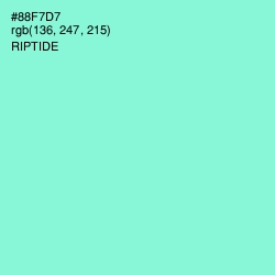 #88F7D7 - Riptide Color Image