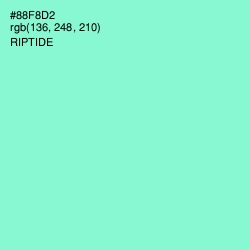 #88F8D2 - Riptide Color Image