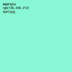 #88F8D4 - Riptide Color Image