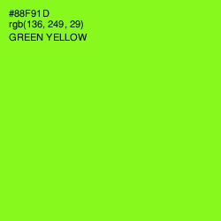 #88F91D - Green Yellow Color Image