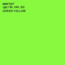 #88F93F - Green Yellow Color Image