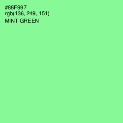#88F997 - Mint Green Color Image
