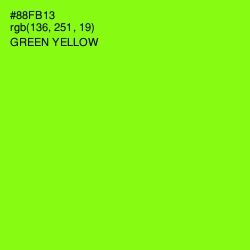 #88FB13 - Green Yellow Color Image