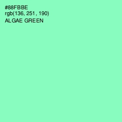 #88FBBE - Algae Green Color Image