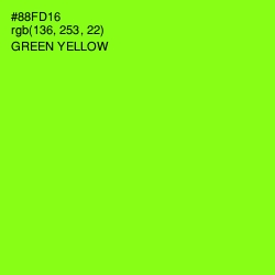 #88FD16 - Green Yellow Color Image