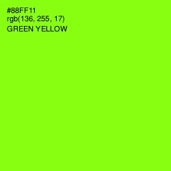 #88FF11 - Green Yellow Color Image