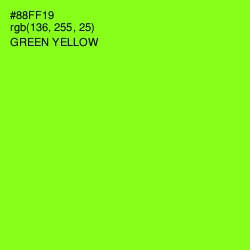 #88FF19 - Green Yellow Color Image