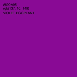 #890A95 - Violet Eggplant Color Image