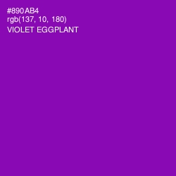 #890AB4 - Violet Eggplant Color Image