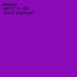 #890AB6 - Violet Eggplant Color Image