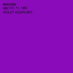 #890BB9 - Violet Eggplant Color Image