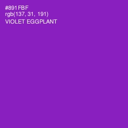 #891FBF - Violet Eggplant Color Image