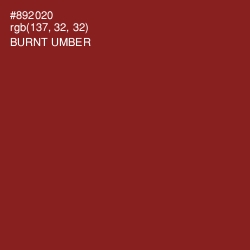 #892020 - Burnt Umber Color Image