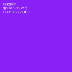#8920F7 - Electric Violet Color Image
