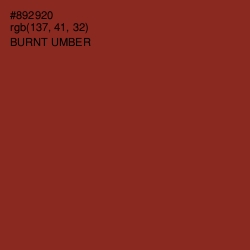 #892920 - Burnt Umber Color Image