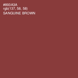 #893A3A - Sanguine Brown Color Image