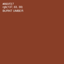 #893F27 - Burnt Umber Color Image