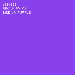 #8941EE - Medium Purple Color Image