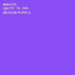 #894CF5 - Medium Purple Color Image