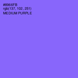 #8966FB - Medium Purple Color Image