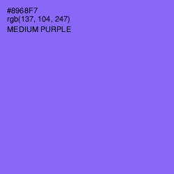 #8968F7 - Medium Purple Color Image