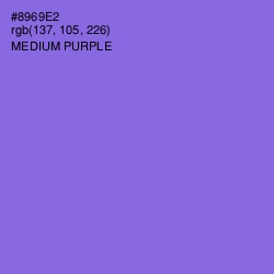 #8969E2 - Medium Purple Color Image