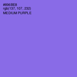 #896BE8 - Medium Purple Color Image