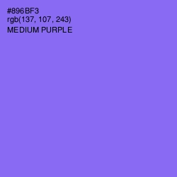 #896BF3 - Medium Purple Color Image