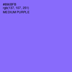 #896BFB - Medium Purple Color Image