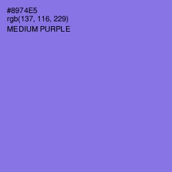 #8974E5 - Medium Purple Color Image