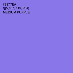#8977EA - Medium Purple Color Image