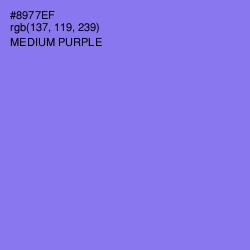 #8977EF - Medium Purple Color Image