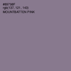#89798F - Mountbatten Pink Color Image