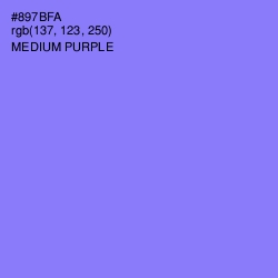 #897BFA - Medium Purple Color Image