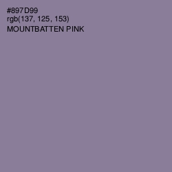 #897D99 - Mountbatten Pink Color Image