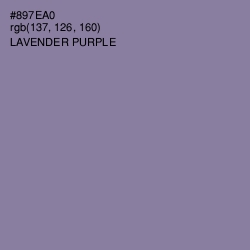 #897EA0 - Lavender Purple Color Image