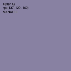 #8981A2 - Manatee Color Image