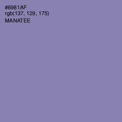 #8981AF - Manatee Color Image