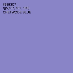 #8983C7 - Chetwode Blue Color Image