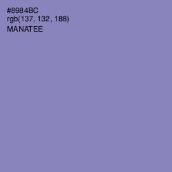 #8984BC - Manatee Color Image